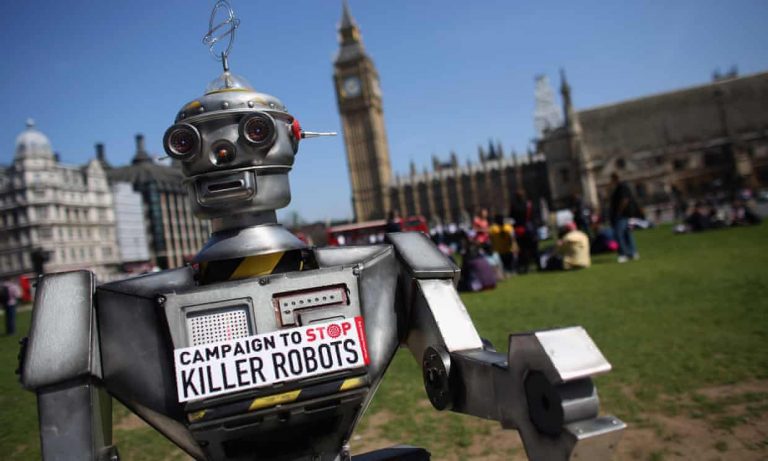 La campaña internacional para detener a los ‘robots asesinos’ lleva su mascota de la paz a la ONU