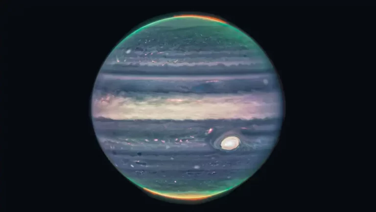 Las auroras de Júpiter se dejan ver en esta asombrosa foto del James Webb