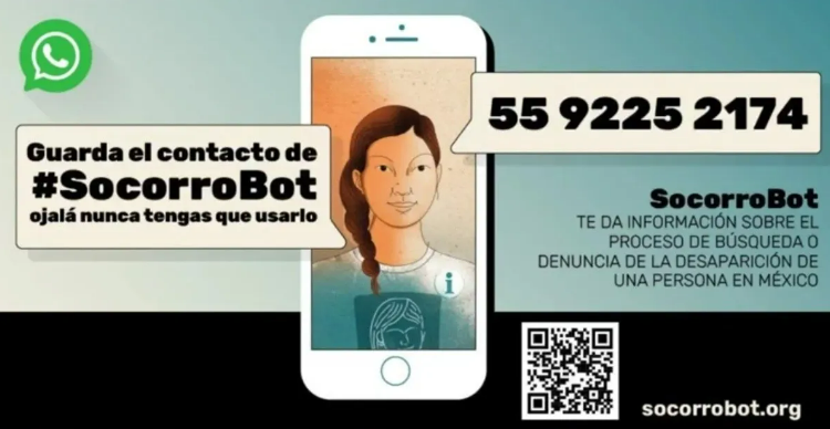 México | SocorroBot, la bot de Whatsapp que ayuda a reportar la desaparición de una persona