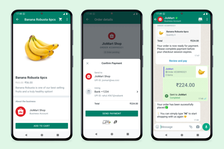 WhatsApp habilita compras de supermercado en India