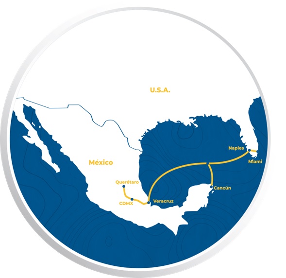 El cable submarino Gold Data 1 se desplegará en el Golfo de México