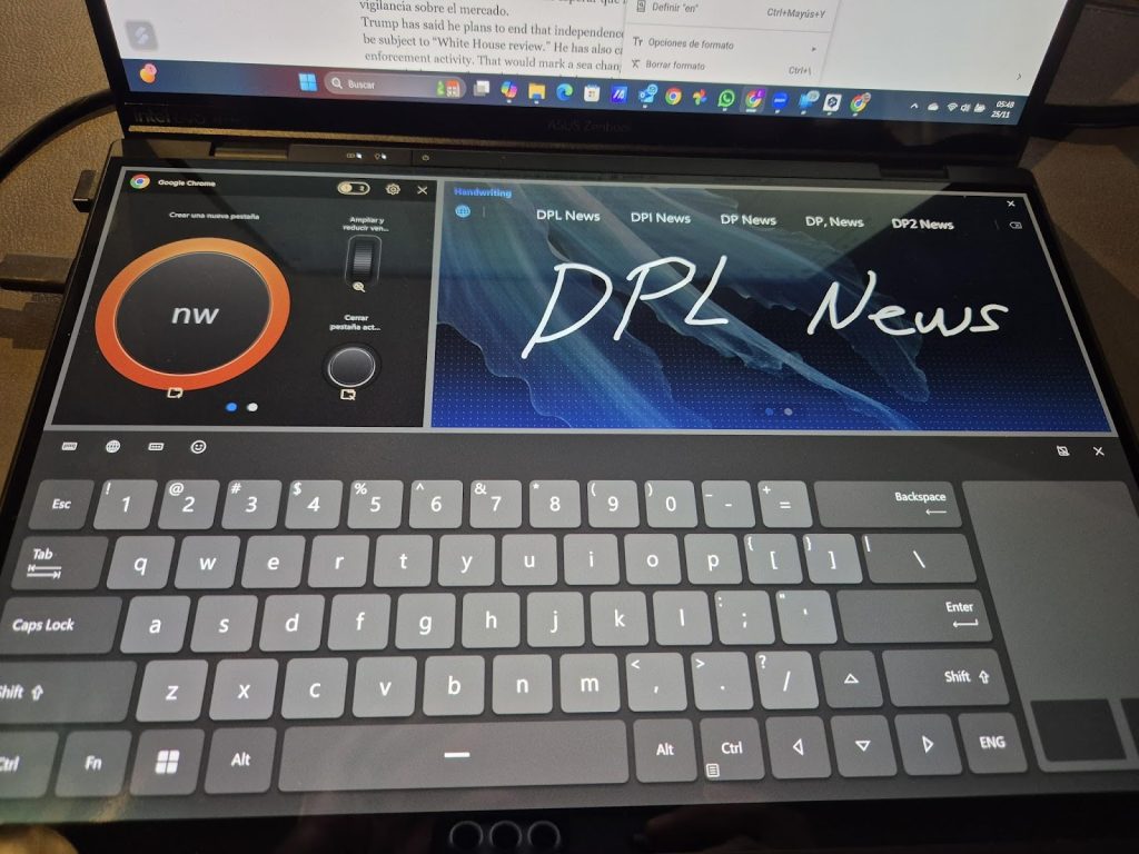 ASUS Zenbook Duo acelerometro